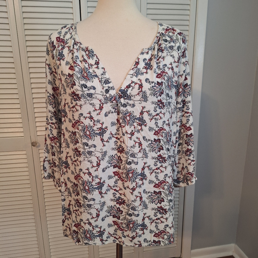 Rose & Thyme Floral Top LG *A1